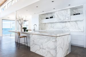 Calacatta 021 Extra Honed Kitchen- Credits- Jess O'Shea Designs_Salt Kitchen and Bathrooms_ Gathering Light